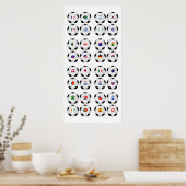 Flaggensäcke - Weltmeisterschaft 2010 Poster (Küche)