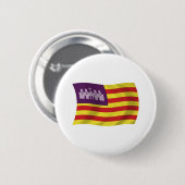 Flaggenschaltfläche der Balearen Button (Vorne & Hinten)
