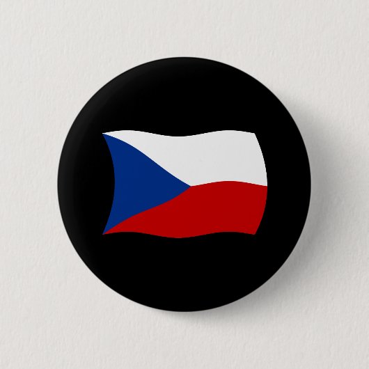 Flaggenschaltfläche der Tschechischen Republik Button (Vorderseite)