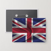 Flaggenschaltfläche des Vereinigten Königreichs Button (Vorderseite/Rückseite)