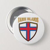 Flaggenschild der Färöer Button (Vorne & Hinten)