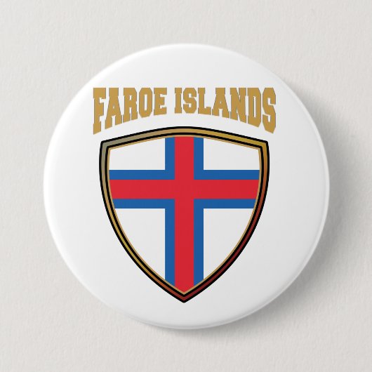 Flaggenschild der Färöer Button (Vorderseite)