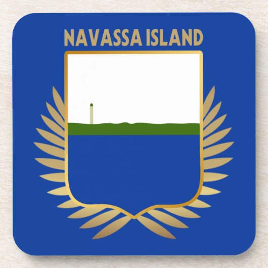 Flaggenschild der Navassa Getränkeuntersetzer (Vorderseite)
