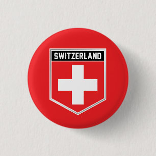 Flaggenschild der Schweiz Button
