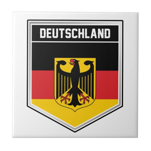 Flaggenschild Deutschland Fliese (Vorderseite)