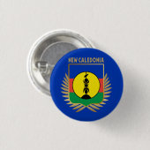 Flaggenschild für Neukaledonien Button (Vorne & Hinten)