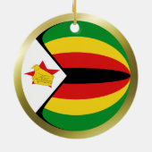 Flaggenschmuck von Simbabwe Keramikornament (Hinten)