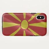 Flaggenschwankungen Nordmakedoniens - Case-Mate iPhone Hülle (Rückseite (Horizontal))