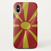Flaggenschwankungen Nordmakedoniens - Case-Mate iPhone Hülle (Rückseite)