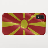 Flaggenschwankungen Nordmakedoniens - Case-Mate iPhone Hülle (Rückseite (Horizontal))
