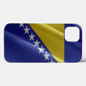 Flaggenschwankungen von Bosnien und Herzegowina - Case-Mate iPhone Hülle (Rückseite (Horizontal))
