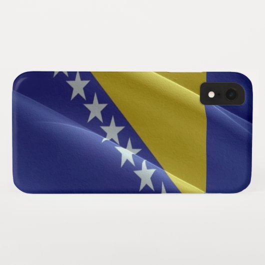 Flaggenschwankungen von Bosnien und Herzegowina - Case-Mate iPhone Hülle (Rückseite (Horizontal))