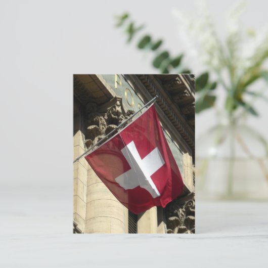 Flaggenschweiz Postkarte (Stehend Vorderseite)