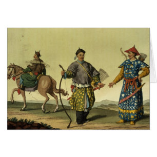 Flaggensoldaten des Mongolian-acht von Chings