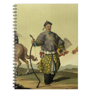 Flaggensoldaten des Mongolian-acht von Chings Notizblock