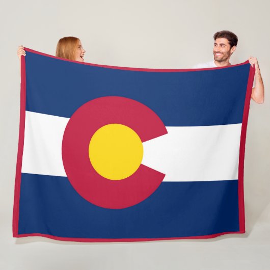 Flaggenstaat Colorado Print Patriota Fleecedecke (Beispiel)