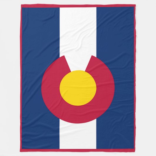 Flaggenstaat Colorado Print Patriota Fleecedecke (Vorderseite)