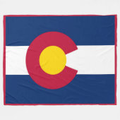 Flaggenstaat Colorado Print Patriota Fleecedecke (Vorderseite (Horizontal))