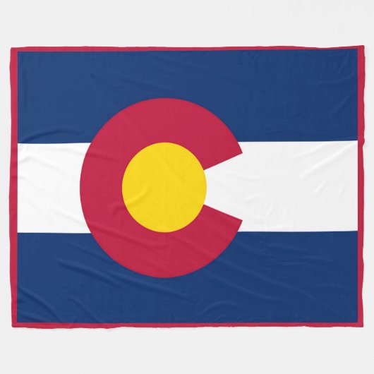 Flaggenstaat Colorado Print Patriota Fleecedecke (Vorderseite (Horizontal))