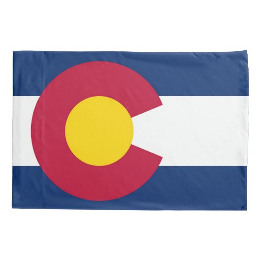 Flaggenstaat Colorado Print Patriota Kissenbezug (Rückseite)