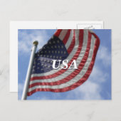 Flaggenstaat der Vereinigten Staaten (USA) Postkarte (Vorne/Hinten)