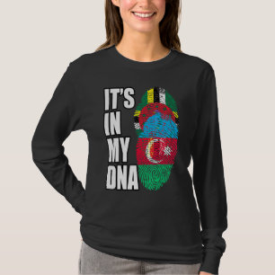 Flaggenstaat Dominica und Aserbaidschan Mix-DNA T-Shirt