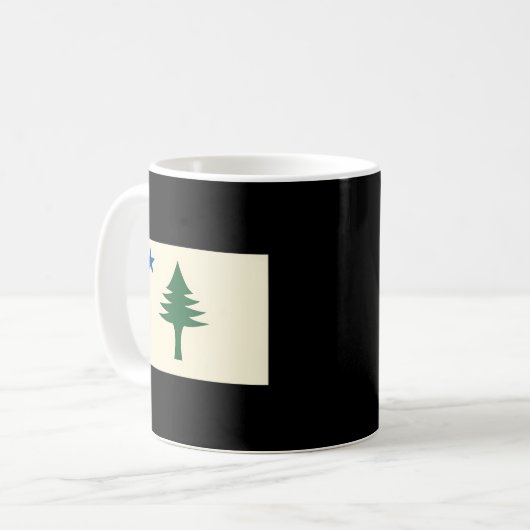 Flaggenstaat Maine 1901 Maine State Flag E Tree St Kaffeetasse (Vorderseite Links)