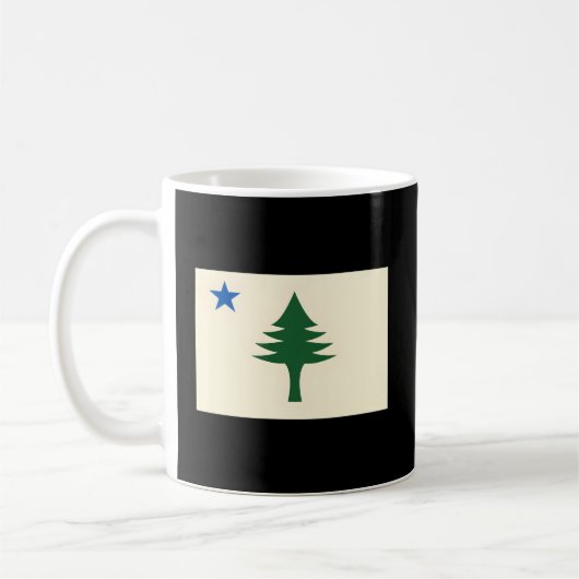 Flaggenstaat Maine 1901 Maine State Flag E Tree St Kaffeetasse (Links)