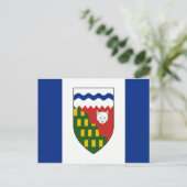 Flaggenstaat Nordwestterritorium Postkarte (Stehend Vorderseite)