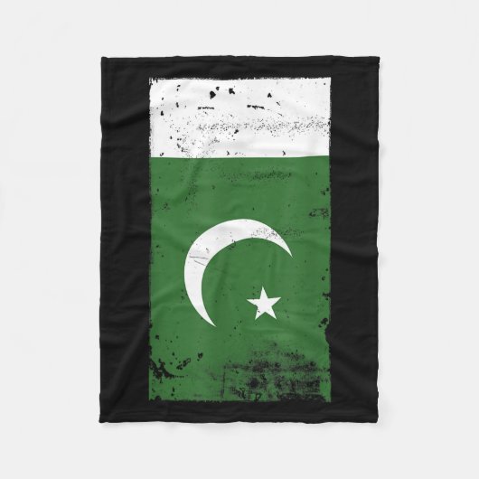 Flaggenstaat Pakistans Nationalstolz Fleecedecke (Vorderseite)