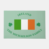 Flaggenstaat personalisierter Kleeblätter Irlands Fußmatte (Vorderseite)