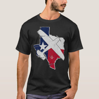 Flaggenstaat Texas C172 Skyhawk Flugzeug T-Shirt