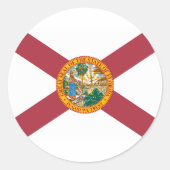 Flaggenstaat USA Runder Aufkleber (Vorderseite)
