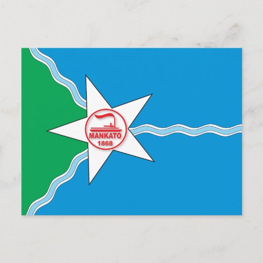 Flaggenstadt Mankato Postkarte (Vorderseite)