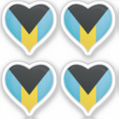 Flaggenstempel der Bahamas-Liebe Aufkleber (Vorderseite)
