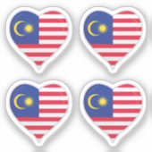 Flaggenstempel der malaysischen Liebe Aufkleber (Vorderseite)