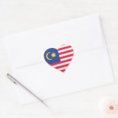 Flaggenstempel der malaysischen Liebe Herz-Aufkleber (Umschlag)