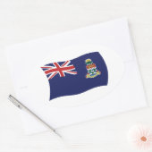 Flaggensticker der Kaimaninseln Ovaler Aufkleber (Umschlag)