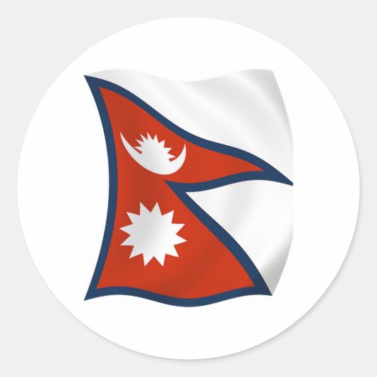 Flaggensticker für Nepal Runder Aufkleber (Vorderseite)