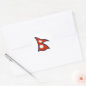 Flaggensticker für Nepal Runder Aufkleber (Umschlag)