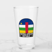 Flaggensymbol der Zentralafrikanischen Republik Glas (Vorderseite)