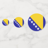 Flaggentabelle Confetti für Bosnien und Herzegowin Konfetti (Rückseiten)