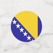 Flaggentabelle Confetti für Bosnien und Herzegowin Konfetti (Klein Vorderseite)