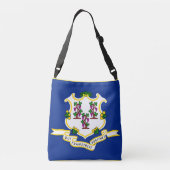 Flaggentasche, Connecticut Tragetaschen Mit Langen Trägern (Rückseite)