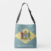 Flaggentasche, Delaware Tragetaschen Mit Langen Trägern (Rückseite)