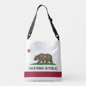 Flaggentasche, Kalifornien Tragetaschen Mit Langen Trägern (Rückseite)