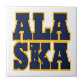 Flaggentext des Alaskan-Staates Fliese (Vorderseite)