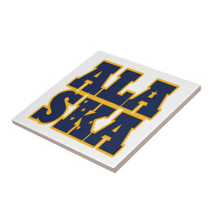 Flaggentext des Alaskan-Staates Fliese