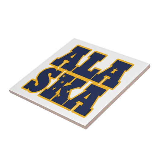 Flaggentext des Alaskan-Staates Fliese (Seite)