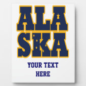 Flaggentext des Alaskan-Staates Fotoplatte (Vorderseite)